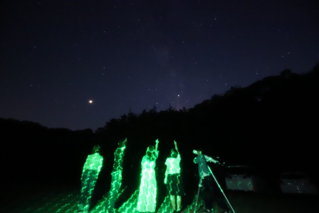 発光する天文サークル星宿