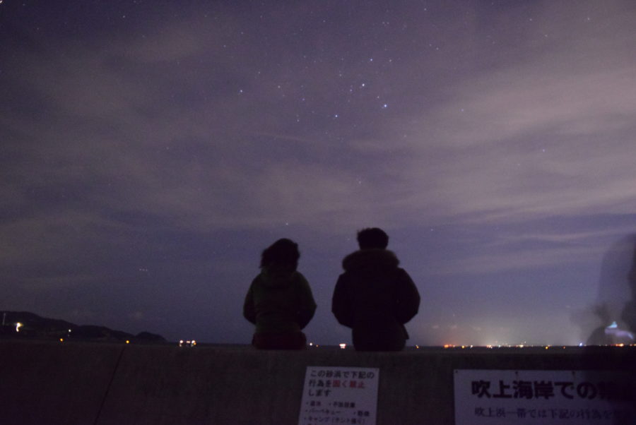 吹上浜の星空で天体観測